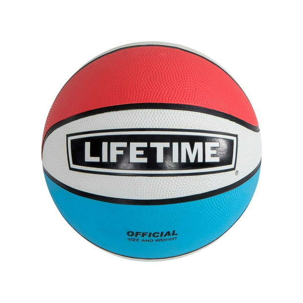 Lifetime 29.5 in Official Size Rubber Basketball, Red, White and Blue