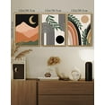 thumbnail image 2 of SHENIFY Boho Wall Art Abstract Decor Bohemian Prints Ready To Hang for Bathroom Dining Room 12x16in3pcs Natural Framed, 2 of 5