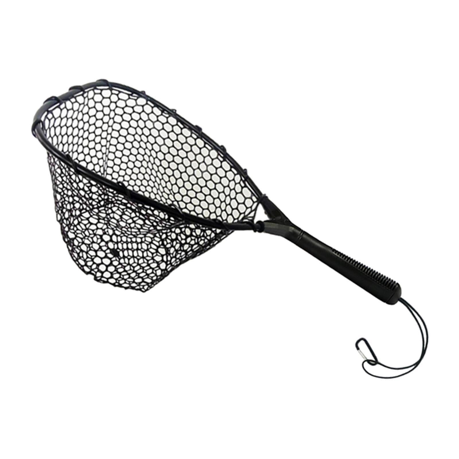 QccHieUs Fishing Landing Net Catching Mesh Net Nonslip Grip Sturdy Fishing Tool Catch and C