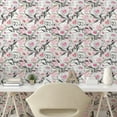 thumbnail image 2 of Ambesonne Love Peel & Stick Wallpaper for Home, Peonies Hearts Romantic Art, 13"x100", Soft Pink and Pastel Green, 2 of 5