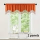 thumbnail image 3 of Cortinas de ventana con flecos elegantes, naranja, 3 of 6