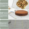 thumbnail image 4 of Set of 2 Stainless Steel Grill Rack,9.8x7.5x0.6In Durable Non-stick Cooling Brace for Party,Reusable Cooling Rack for Toaster,Oven Use, 4 of 6