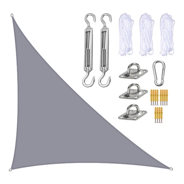 Sunshade Awnings Waterproof Angle With Fixing Kit And 3 Ropes Patio Uv Block Oxford Cloth 4*4*57M Garden Canopy