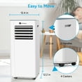 thumbnail image 4 of Dr. Prepare 10000 BTU 450 Sq Ft Smart WiFi Portable Air Conditioner, White, 4 of 12