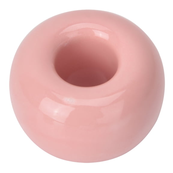 Rupoun Soporte para Cepillo de Dientes de Cerámica Forma de Dona Rosa (4.5 x 3 cm / 1.8 x 1.2 in)