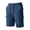 Navy, variant on Men Summer Cargo Shorts with Multiple Pockets Classic Fit Drawstring Waist Casual Style 1979 Print Lightweight Workwear