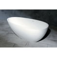 thumbnail image 4 of Kingston Brass VRTRS593021 59" Solid Surface Egg Shaped Double Ended Freestanding Tub with Drain, Matte White, 4 of 7