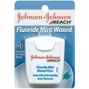 Johnson & Johnson Reach: Fluoride Mint Waxed Interdental Adult Floss/Tape, 55 yd