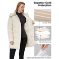thumbnail image 6 of WenVen Women's Winter Jacket Snow Coat Puffer Warm Parka Windproof with Adjustable Hood Beige 2XL, 6 of 11