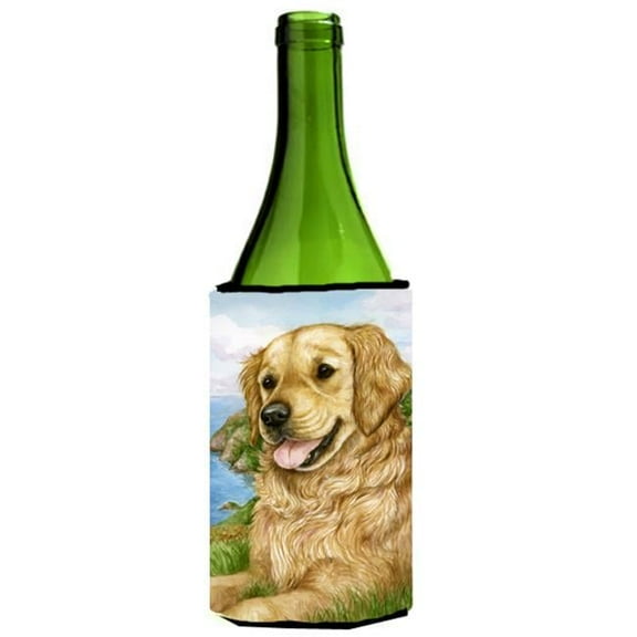Golden Retriever by Debbie Cook Wine Bottle Can cooler Hugger
