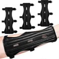 thumbnail image 1 of 4 Pack Archery Arm Guard Leather Forearm Protector Adjustable Bow Arm Protector Armguard For Hunting, 1 of 5