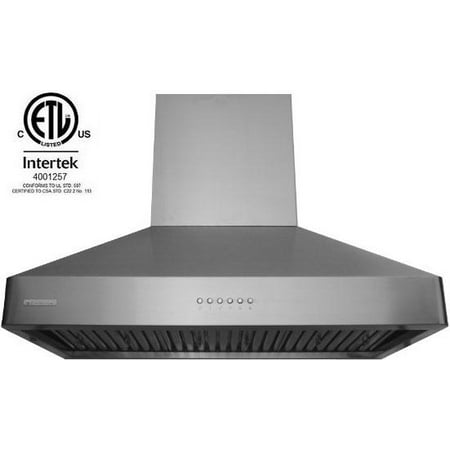 Non Greasy Light - XTREMEAIR USA Deluxe Series DL08-W42, 42'', 900 CFM, LED lights, Baffle Filters W/ Grease Drain Tunnel, Wall Mount Range