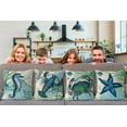 thumbnail image 3 of Beach Pillow Covers Cotton Linen Nautical Throw Pillowcases Sea Theme Coastal Cushion Cover 18 x 18 inch, 3 of 3