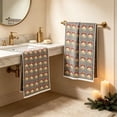 thumbnail image 6 of 2 Pack Christmas Kitchen Towels, Bells Christmas Hand Towels, Soft Absorbent Holiday Dish Towels for Bathroom Kitchen Decor, Xmas Gift, 15.7 x 23.6 inch, 6 of 6