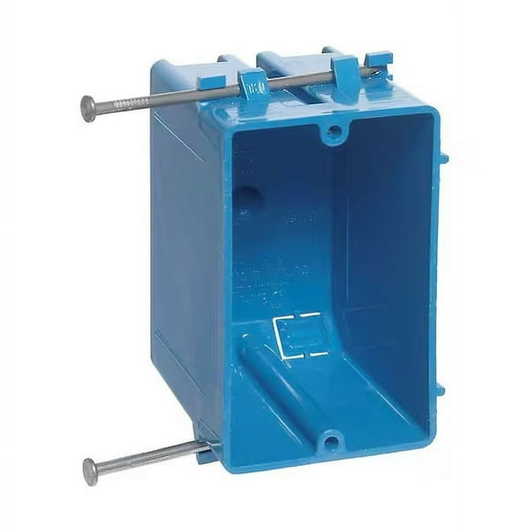 Carlon electric box 1-Gang 18 cu. in. Blue Boxes PVC Toggle Work Electrical Switch and Outlet Box - Electric Junction Box with Extension Outdoor junction box & Conduits Power (Case of 10)