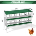 thumbnail image 2 of Qinaqin 10- cm de Alturaole Verde Chicken Nesting Caja con Soporte Legs Metálico Construction Perch & Roll-Away Feature Versatile Anchoall Mount para Chickens, 2 of 7