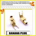 thumbnail image 4 of 8 Pieces Banana to Spade Adapter Conversion Connectors Gold Speaker Cable Converter Conversion Connector Sound Equipment Repair Accessories Spare Parts, 4 of 6