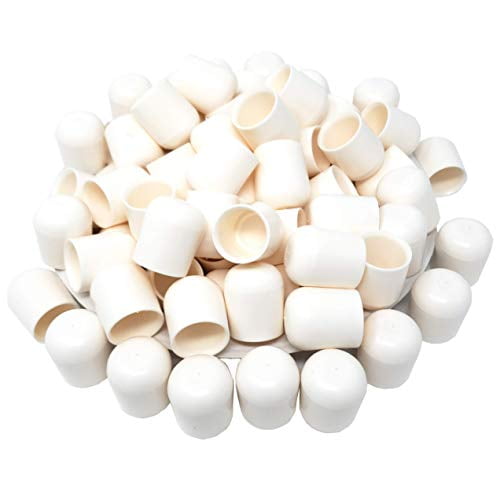 - 7/8 Non-Marring Furniture Glides Help Protect Floors and Property Great for Replacements or Repairs Premium Heavy-Duty Plastic 100 Pack Easy to Install Beige Folding Chair Leg Caps 
