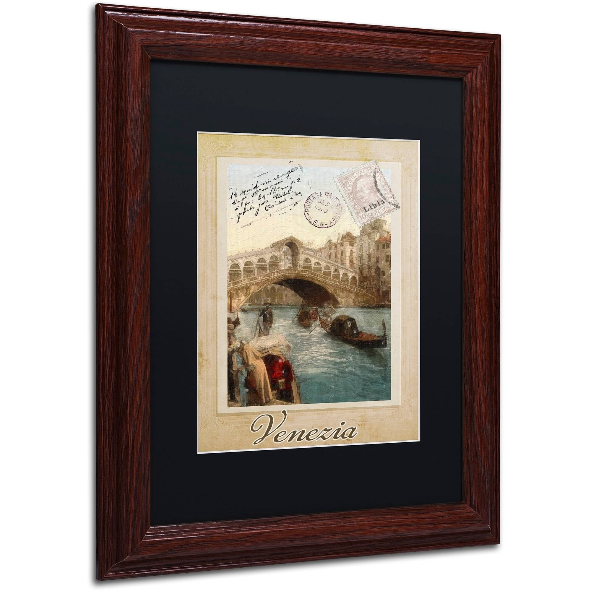 Trademark Fine Art "European Vacation I" Canvas Art by Color Bakery Black Matte, Wood Frame