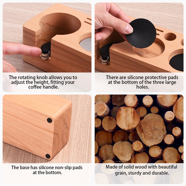 Tamper Station,Wooden Station Bar Office In 1 Kit Include Espresso Tamper Screen Stirrer Include Wooden Brush Coffee Espresso Kit Station Espresso 1 Espresso 6 Tamper Station Stirrer And Brush