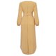 thumbnail image 4 of Vestido Vestido de manga larga para mujer, informal, bonito vestido camisero, jersey, vestido de desplazamiento diario Kuymtek Amarillo T L para Mujer, 4 of 7