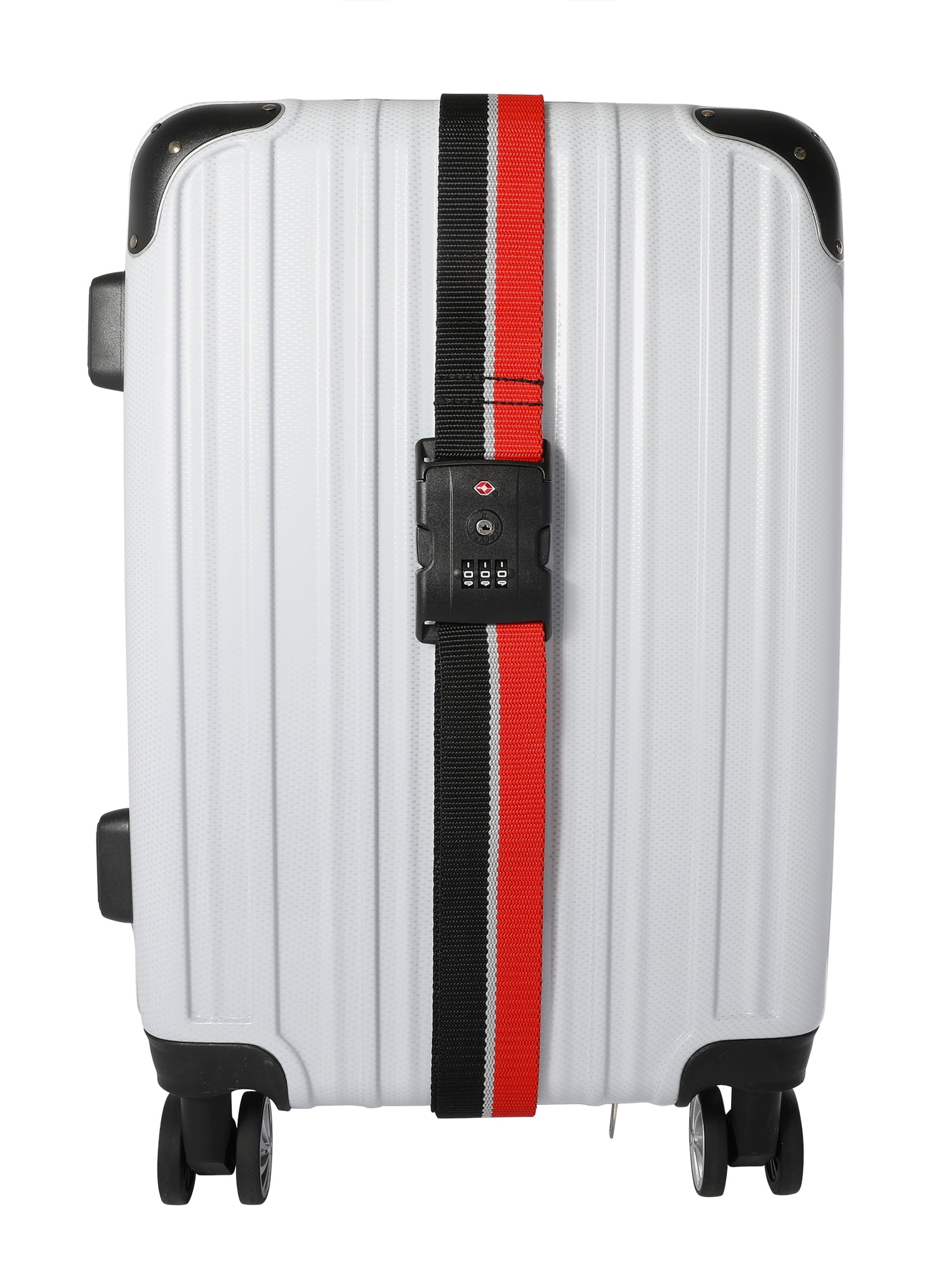 Protege Luggage Strap with Lock, 72″ – Red & Black