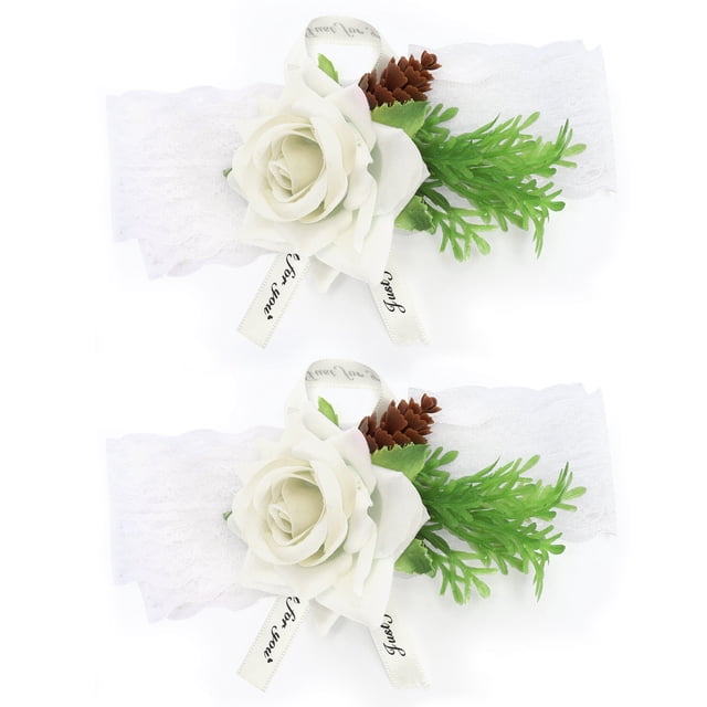 piezas de dama de honor de seda muñeca flor ramillete nupcial decoración de ceremonia de boda suministro blanco