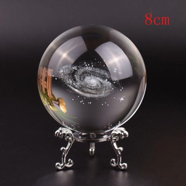 Daisyyozoid Wholesale 3D Solar System crystal ball Engraved Solar System Miniature Planets Model