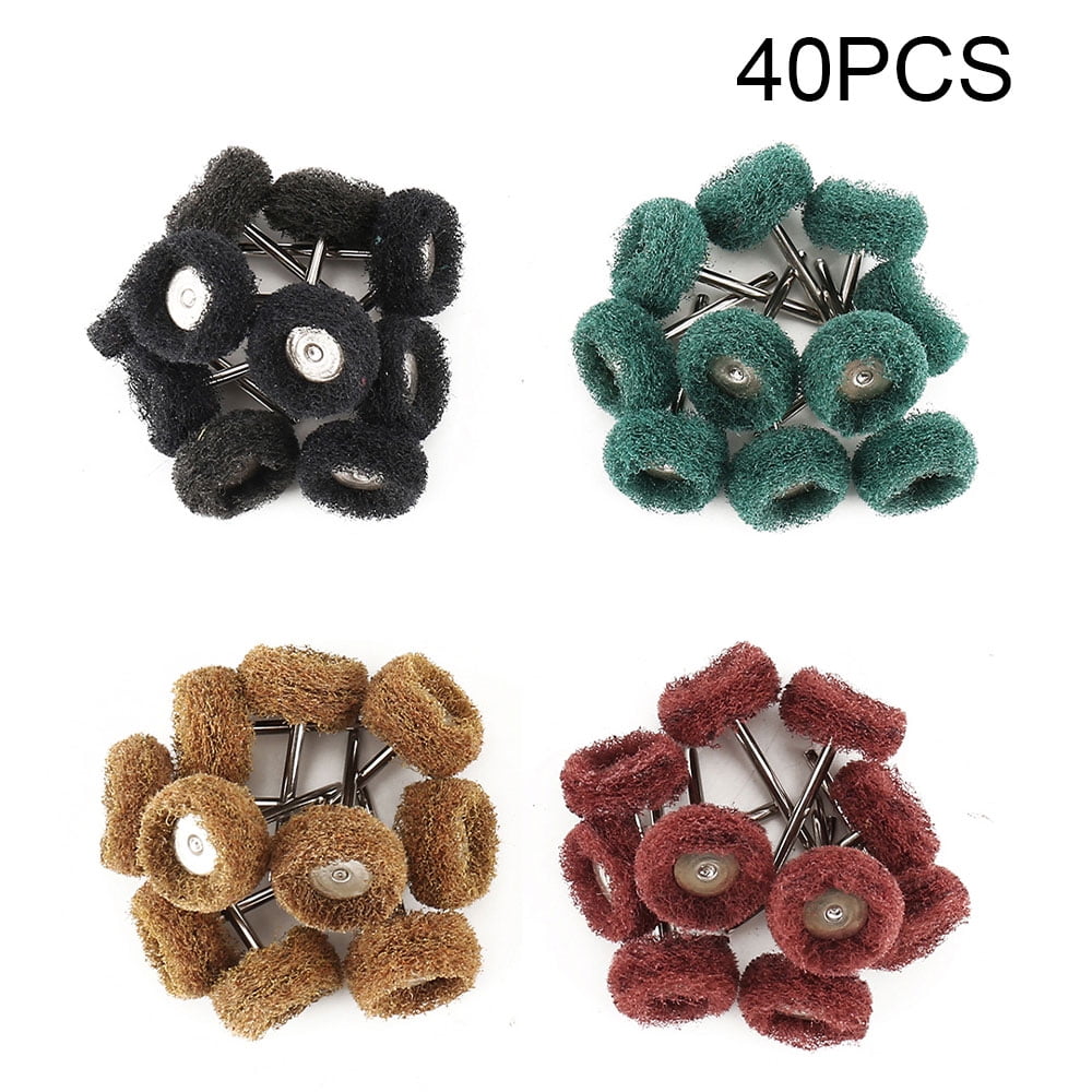 Details about   40Pcs Polishers Buffers Abrasive 1" Scotch Brite Wheels Fit For Mixed Set 