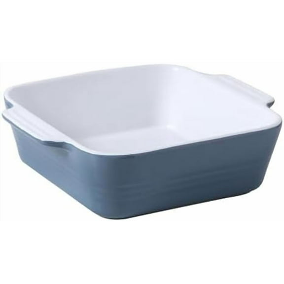 8x8 Baking dish, Square Baking Pan, Ceramic Casserole Dishes for Oven, Cake Pan with Handle, for Brownie, Lasagna, Casserole, 2 Quart, Home Gift, Airy Blue