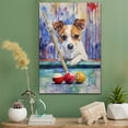 thumbnail image 2 of Rat Terrier Dog Canvas Billiards Stretched Canvas Size 8x12 – Funny Rat Terrier Dog Canvas Wall Decor, Funny Dog Wall Art for Billiards Room, 2 of 5