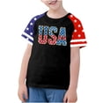 thumbnail image 2 of AUNVITO Boys & Girls Casual Raglan Sleeve T-Shirt Patriotic Independence Day Print Round Neck Graphic Top, 2 of 4
