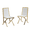 White+Gold | 2 Pack, variant on Tcbosik Dining Chairs Set of 2, PU Leather Kitchen Chair, Mid Century Modern Accent Armless Chair with Metal Legs for Living Room, White+Silver