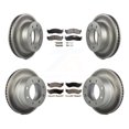 thumbnail image 1 of Transit Auto Front Rear Coated Disc Brake Rotors and Semi-Metallic Pads Kit for Car Dodge Ram 1500 3500 2500 KGF-100708, 1 of 11