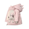 thumbnail image 6 of LFEOOST Toddler Snow Suit Outdoor Hooded Bodysuit Boys Girls Winter Overalls Outerwear Set Cute Thick Snowsuit with Pockets (12 Months, Pink), 6 of 8