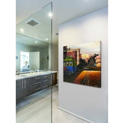 "Twilight in the City" Painting Print on Wrapped Canvas
