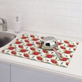 thumbnail image 6 of Yiaed Rose Flowers Print Highly Absorbent Microfiber Kitchen Counter Mat, Dish Drying Pad for Dishes, Utensils, Pots and Pans, Large 18" x 24", 6 of 7