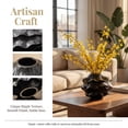 thumbnail image 2 of Unique Bargains Low Cylinder Ceramic Vase Wide Matte White Decorative Bowl Black, 2 of 6