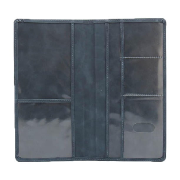 Portatarjetas de seguro de matriculación de vehículos para documentos de tarjetas de presentación Azul oscuro