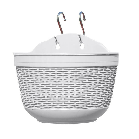 JoyMoreHome Self-Watering Plant Flower Pot Wall Hanging Plastic Planters with Hooks Fit for Plants Flowers Indoor Outdoors