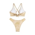 thumbnail image 5 of Fewfanhot Womens Swimsuit Cover Up Halter Triangle Bikini,Self Tie String 2 Piece Swimsuits, 5 of 6