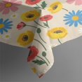 thumbnail image 3 of Pioneer Flower Floral Print Pattern Rectangle Tablecloth 60"x84", Waterproof Polyester Table Cloth, Wipeable Spillproof for Dining Camping Indoor Outdoor, 3 of 5