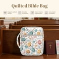 thumbnail image 7 of Xixirimido Quilted Bible Cover Bible Case for Women, Large Bible Carrying Case with Handle, Bible Study Supplies & Christian Gift for Men, Easter Eggs Floral White Pattern, 7 of 7