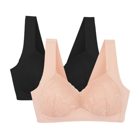 Popular Picks Breathable Bra Underwear  Large Size  No Rims  Soft Material  for Workout  Daily Wear  Supportive  Seamless  Sports Bra  Stylish Plus Skirt|Nylon Spandex Multicolor Sopatenor