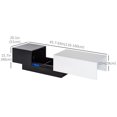 thumbnail image 3 of HOMCOM Table Basse Moderne avec Plateau Coulissant et Rangement Caché, Table Centrale Rectangulaire pour Salon, Noir/blanc, 3 of 10