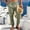 Army Green, variant on WIZUTIZ Mens Linen Pants Elastic Waist Drawstring Loose Casual Beach Pants Outdoor Sports Breathable Joggers with Pockets