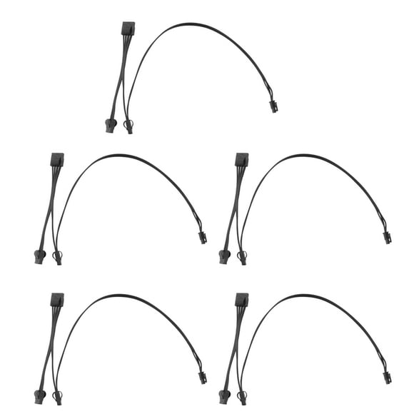 5X 5Pin 1 to 3 Peripheral 4 Pin Molex IDE 5P PSU Power Supply Cable for V550 V650 V700 V750 V850 V1000