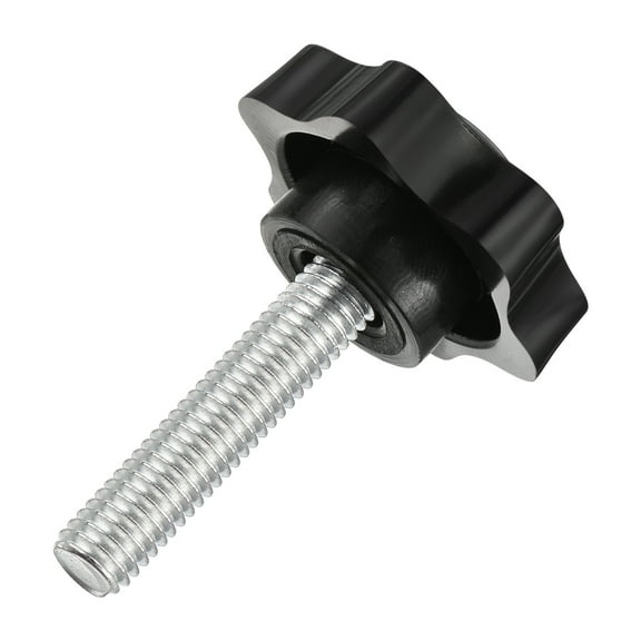 Uxcell Star Knobs, M8x35mm Plastic Hex Shaped Clamping Handle Screw Knobs, Hand Tightening Star Screw Knob
