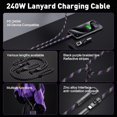 thumbnail image 2 of Cordón de Carga Rápida de 240 W, Cable USB C A C, Cable de Nailon , Duradero y Portátil para Viajes., 2 of 5