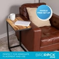 thumbnail image 4 of BirdRock Home Acacia Wood TV Tray C Shaped Side Table, 4 of 5